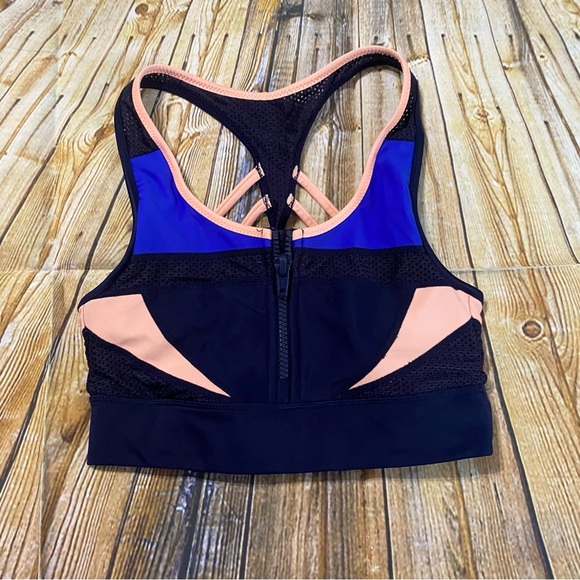 Athleta Blue Peach Tri-ssential Zip Bikini Top - Picture 3 of 5